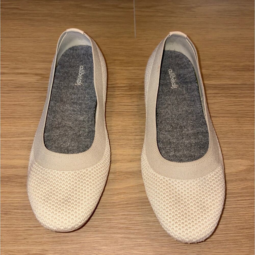 Allbirds knit tree breezers comfort ballet flats cream womens size 10